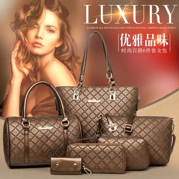 

2016 new mother pack six-piece European and American Fashion Fashion Fashion one-shoulder portable oblique cross-women's bag