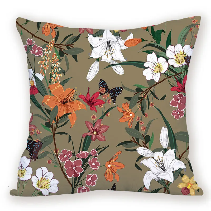 Винтаж Цветок Наволочка красочная Decorativos для офиса челнока подушки крышки Almohadones Decorativos челнока