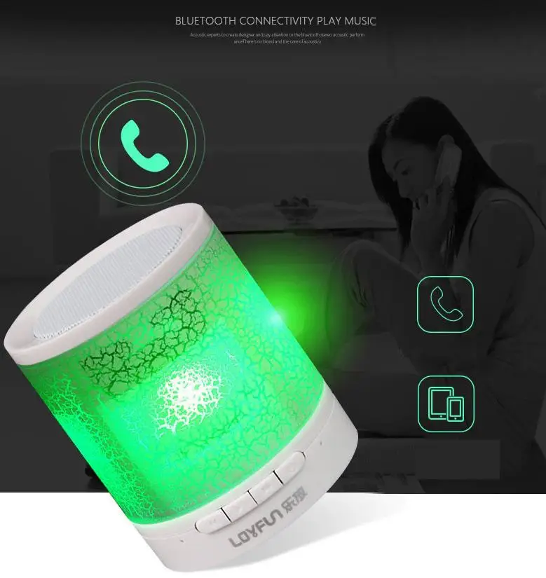 BEESCLOVER Bluetooth колонки мини беспроводной автомобильный сабвуфер колонки ночник