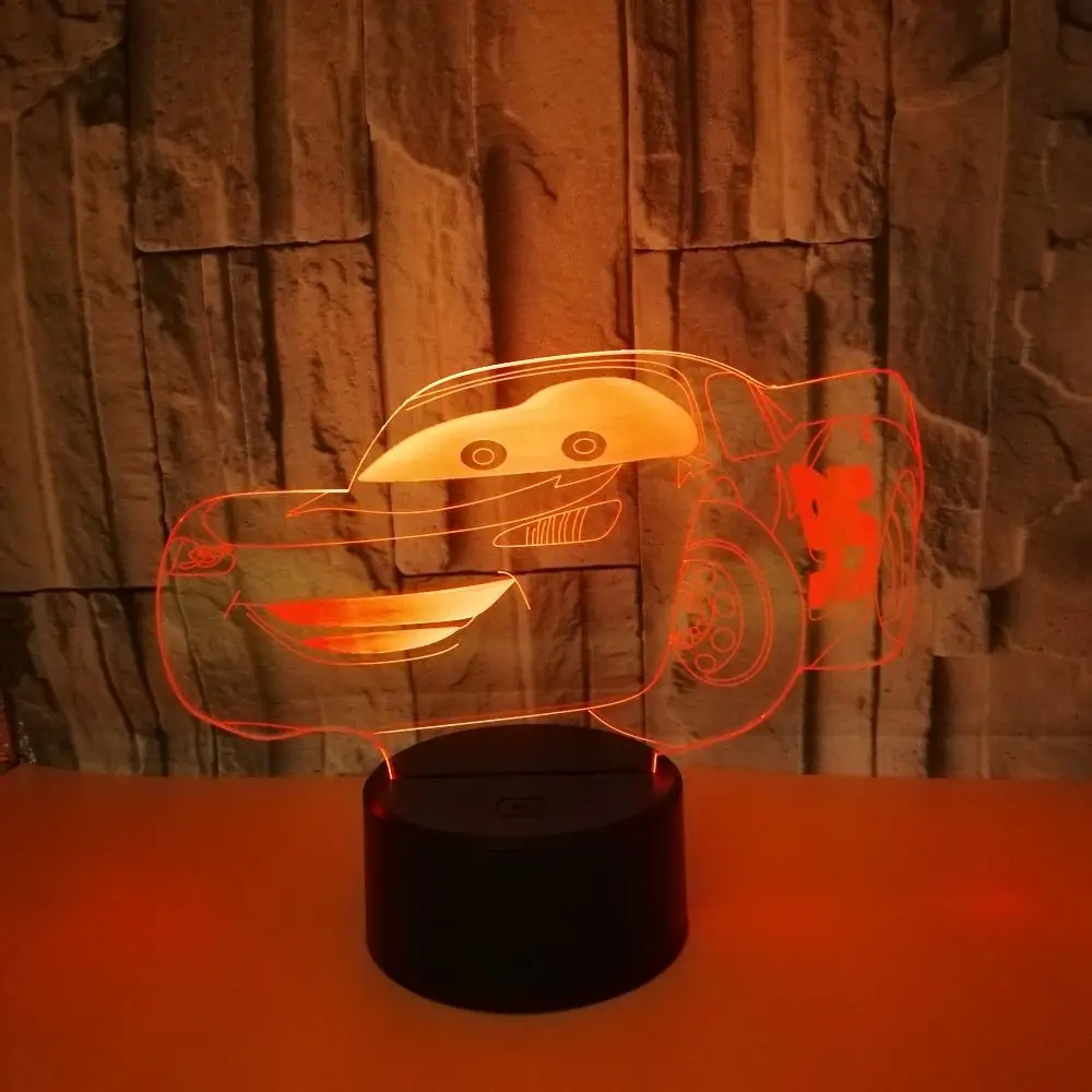 

Kinglight Sports Car 3d Lamp 7 color change 3d Light Fixtures Touch Remote 3d Led Small Led Night Light Kids Lamp
