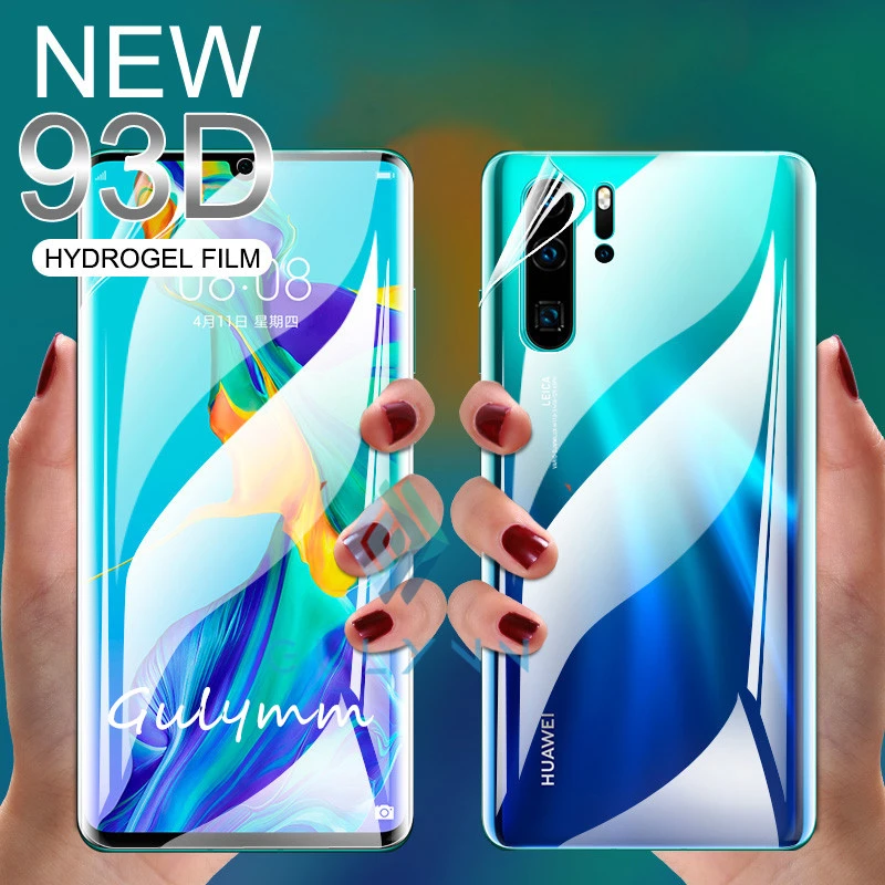 Передняя и задняя Гидрогелевая пленка полное покрытие для Huawei Honor 9X 20 P30 P40 P20 Nova 5 5i