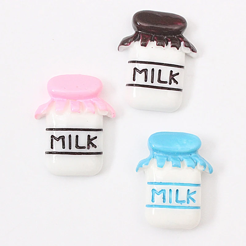 3pcs Milk Bottle Refrigerator Stickers Cartoon Food Painted Resin Magnetic Decoration Home Office | Дом и сад