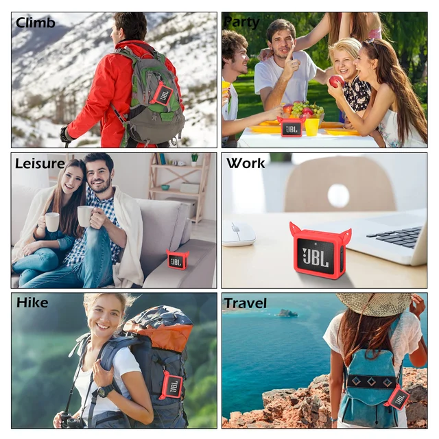 Jbl Go2 Hangszóró Berendezés Borító Szilikon Teljes Védő Tok Testreszabott Bőr A Hüvely Elleni Ütésálló - Image 6