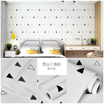

Modern Minimalist Nordic Style Self-Adhesive Wallpaper College Student Dormitory Boy's and Girl's Dormitory Bedroom Wallpaper