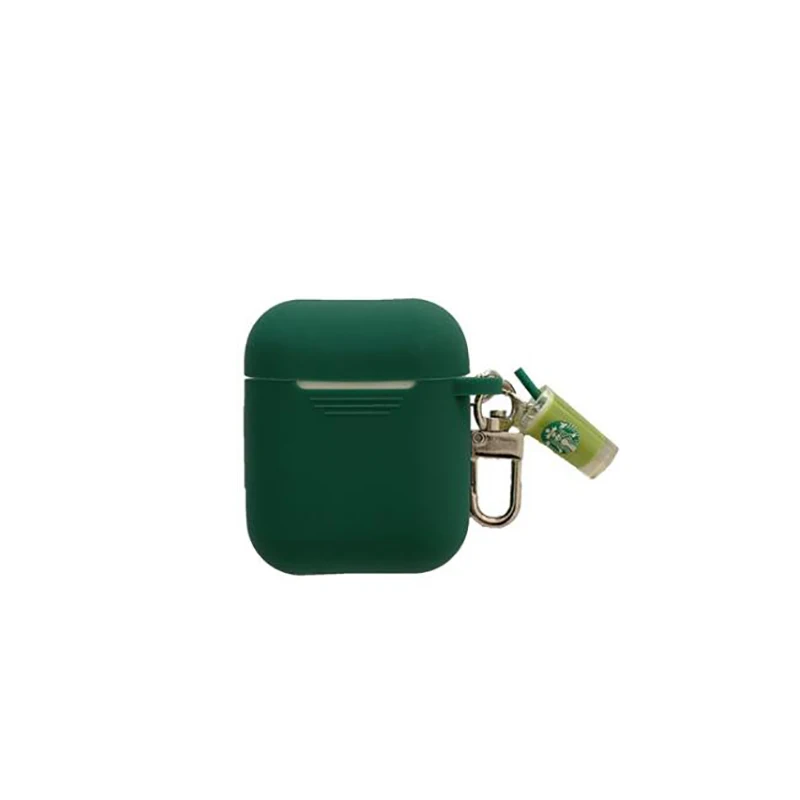 Cute Coffee Pendant For Apple AirPods 2&1 Soft TPU Charging Decorative Wireless Bluetooth Headphone Earphone Protective Case#S0