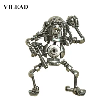 

VILEAD Iron Robot Handcrafts Figurines Home Decoration Vintage Crafts Office Home Desktop Decor