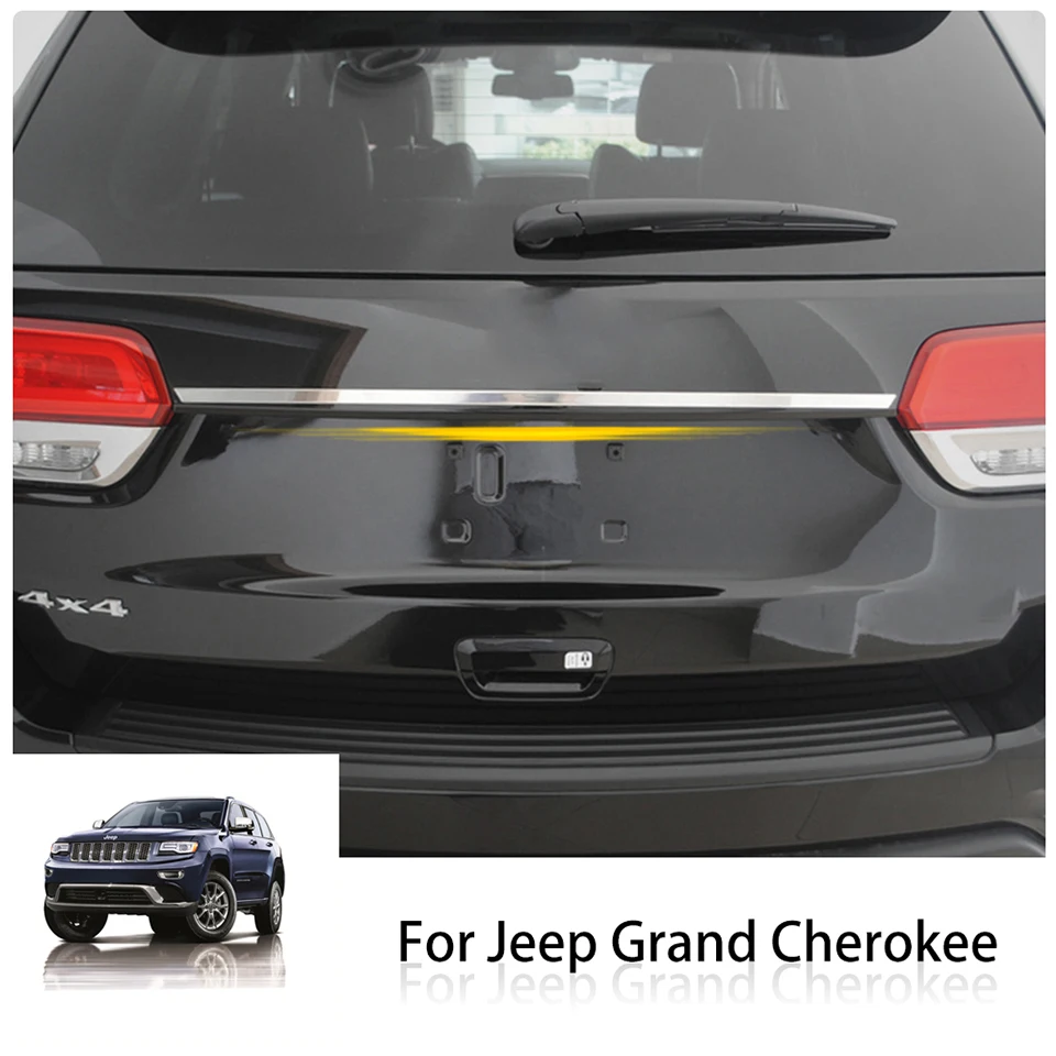 Для Jeep Grand Cherokee- Нержавеющая Сталь автомобильный багажник Задняя дверь декоративная крышка полосы Накладка для Jeep Grand Cherokee