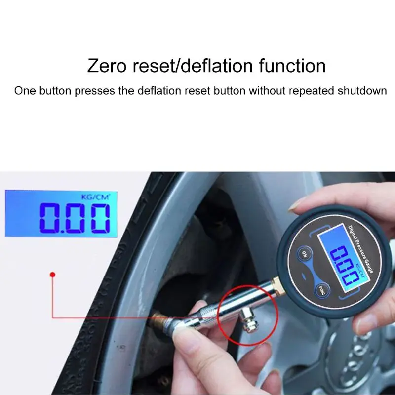 LCD Digital Tire Pressure Gauge 0-200PSI Car Tyre Air Pressure For Motorcycle Cars Truck Bicycle Motorbike Vehicle Tester