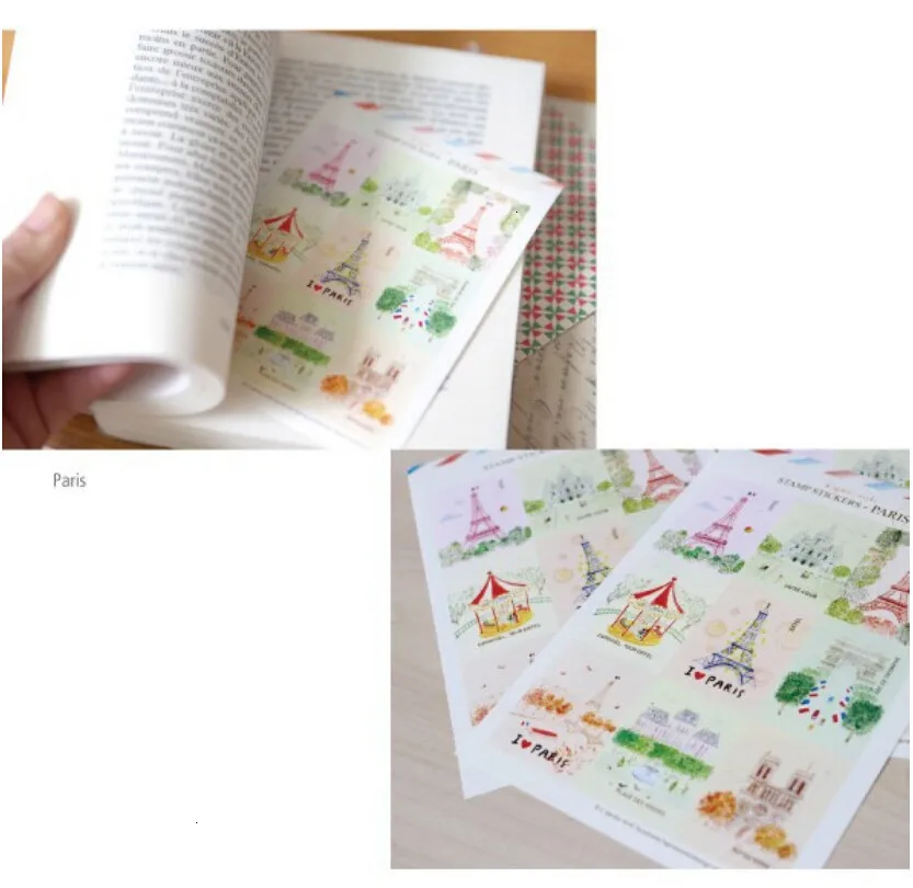 3 сумки(27 шт./лот) DIY Gimue канцелярские наклейки Bullet journal Лондон Париж Эйфелева башня милые наклейки Скрапбукинг 06421