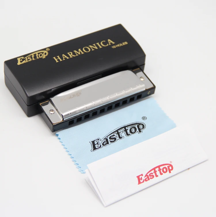 EASTTOP 10 hole blues diatonic harmonica key of C for beginner gift | Спорт и развлечения