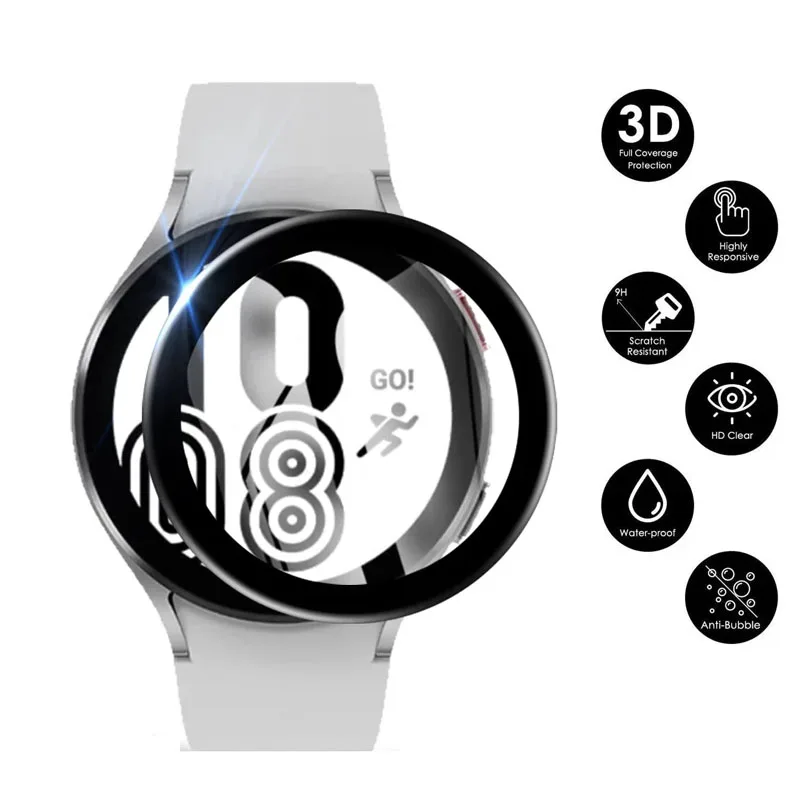 Защитное стекло для Samsung Galaxy Watch 4 44 мм 40 3D HD | Наручные часы