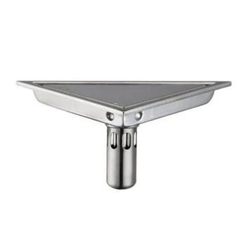 

IALJ Top 304 Stainless Steel Type Triple-cornered Floor Drain Bathroom Tile Invisible Shower Drain Hair Catcher Clean Strainer:B