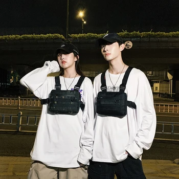 

Fashion trend Chest Rig Bag Streetwear Unisex Hip-Hop Chest Bags Women New Tactical Fanny pack Reflective Functionality Vest Bag