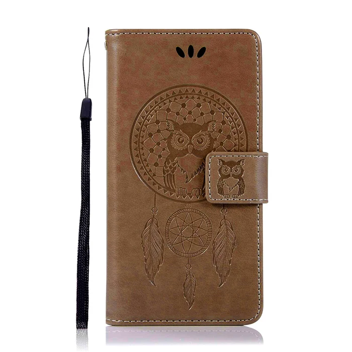 gray Сова Pattern чехол для SONY Xperia 1 10 плюс L3 L2 L1 XA XA1 XA2 ультра XZ3 XZ2 XZ1 компактный XZ2 Премиум кожаный чехол бумажник чехол - Цвет: gray