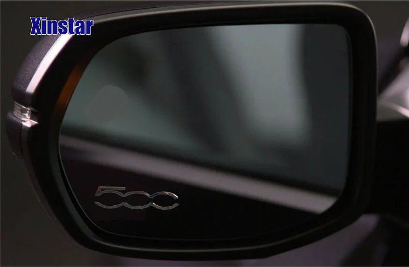 2 шт наклейка из нержавеющей стали автомобильная Зеркальная Наклейка заднего вида для fiat 500