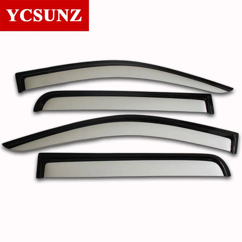 2014 2019 оконные дверные козырьки для Nissan Navara 2016 Серебристая штормовка frontier Vent Rain Guard