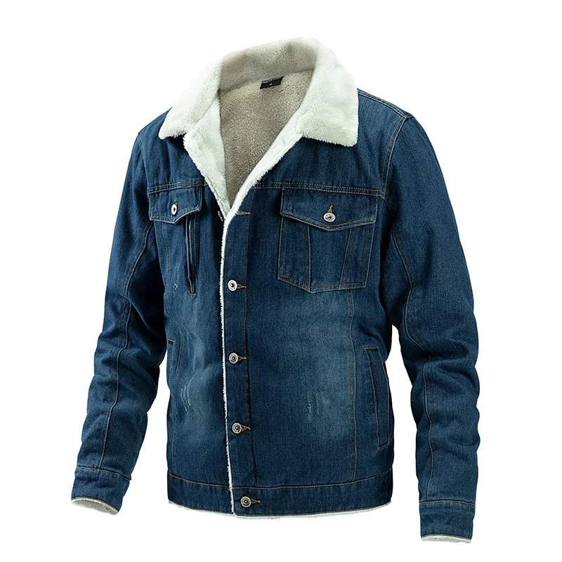 Casual Fleece Denim Jacket 