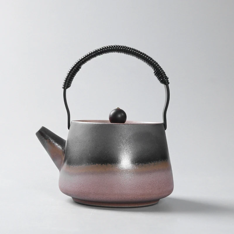 Teapot Чайник винтажный 250 мл керамический чайник грубая керамика фильтр для чайника чайный набор кунг-фу чайная посуда ручной работы посуда для кофе молочные горшки - Цвет: Teapot