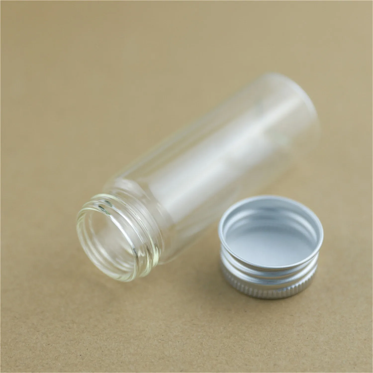 20*30*80mm 40ml Bottles with Aluminum cap Bottles Jars Decorative Glass Pill Container Message