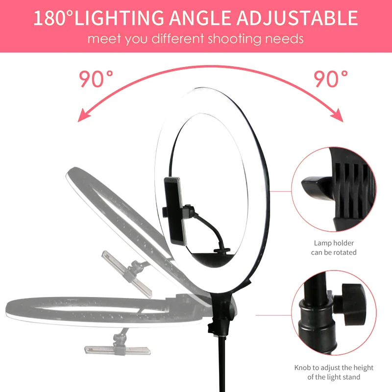 WalkingWay 18 inch LED Ring Light with Tripod