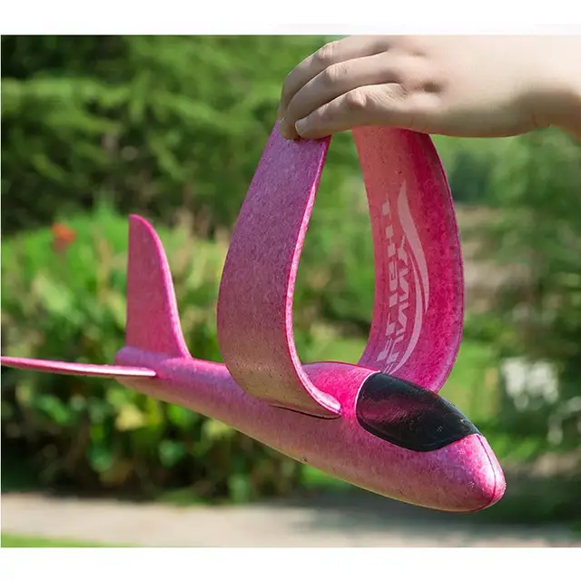 48CM EPP Foam Luminous Gliding Helicopter Hand Throwing Model Airplane Assembly Foam Hand Tossing Small Plane Toy New Year Gift 5