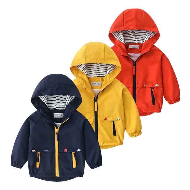 Jungen Frühling Herbst Mantel Jacke mit Kapuze