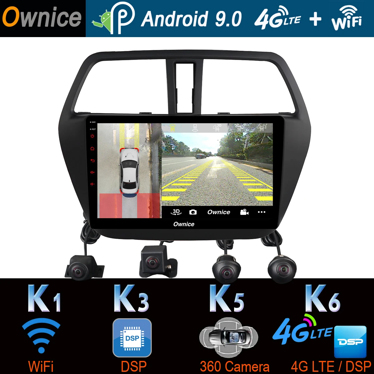 " 360 ° панорамный Android 9,0 автомобильный DVD мультимедийное радио gps для Suzuki SX4 S-Cross 2013 S Cross автомобильное радио DSP
