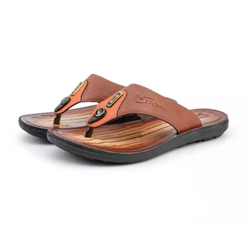 

Men Slippers Men Shoes Beach Walking Non-slip Wear-resistant Summer Casual Brown Fashion Shoes Zapatillas Hombre