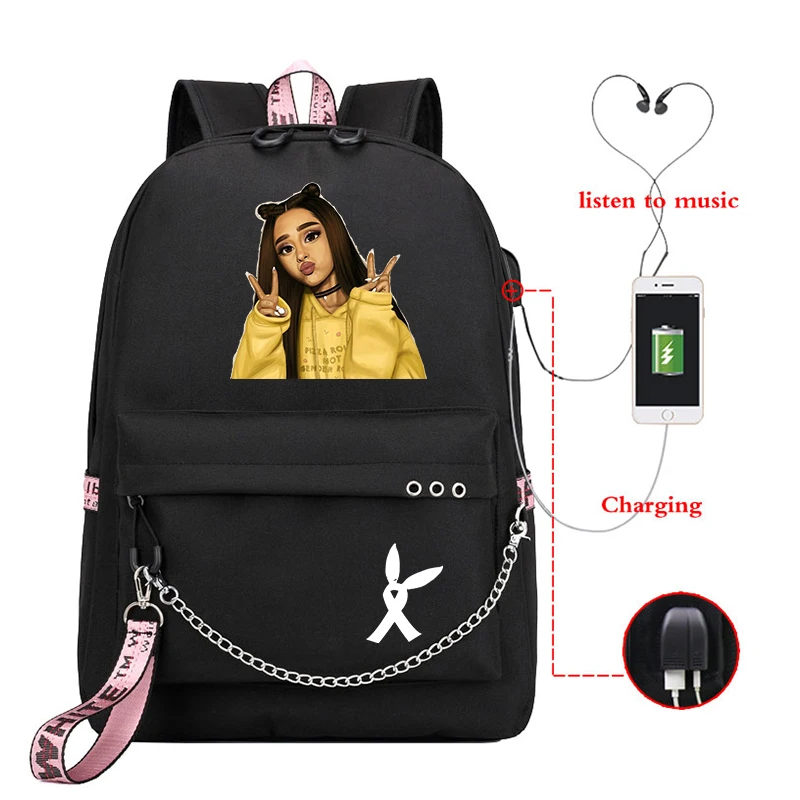 Mochila Ariana Grande, маленький рюкзак, женские рюкзаки, милые школьные сумки для девочек-подростков, рюкзак для ноутбука, корейский рюкзак для путешествий - Цвет: 21