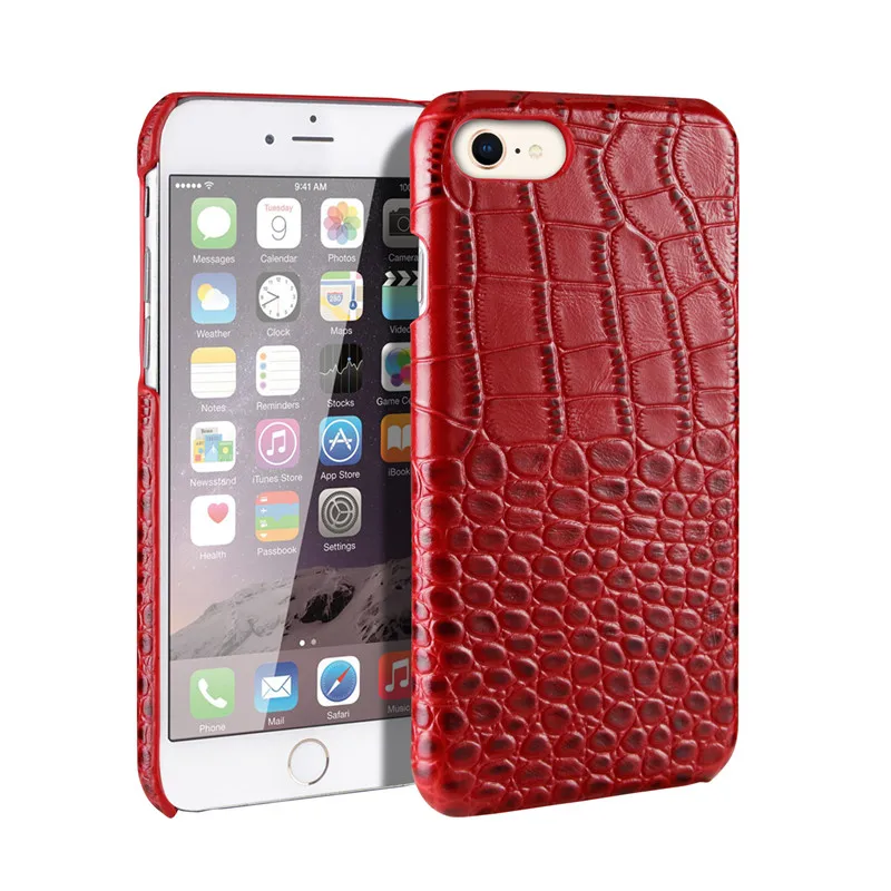 BestNull первый слой воловьей кожи крокодила линии задняя крышка чехол для iPhone 7 4,7 дюймов смартфон