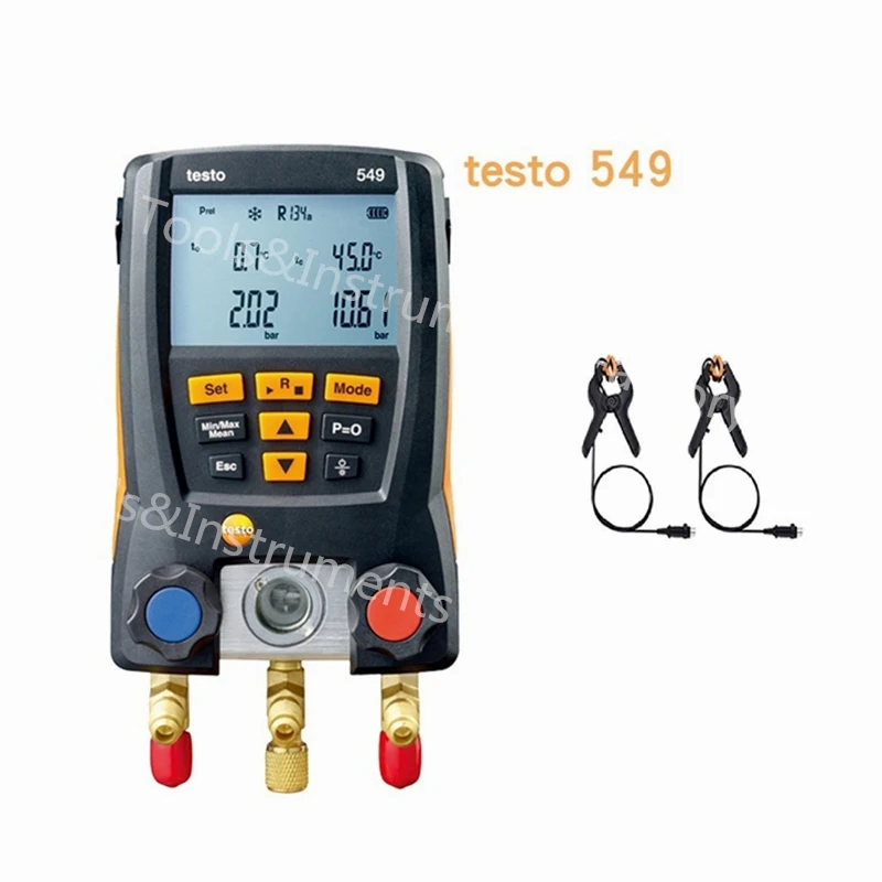Testo 549 0560 0550 с температурными плоскогубцами Холодильный цифровой коллектор HVAC Калибровочная система Комплект измерительный прибор сервисная Калибровочная система