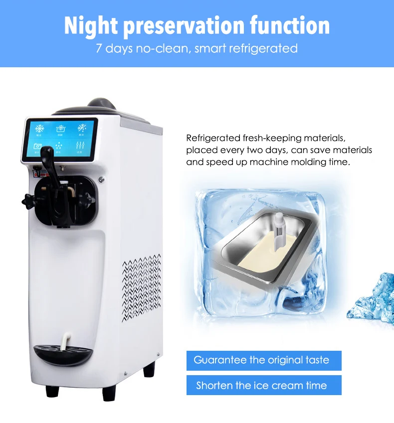 XEOLEO 16L/H Мороженое maker Pre-лед для охлаждения крем mahine 1050 Вт коммерческий с одним вкусом йогурт воздушный насос прибора система
