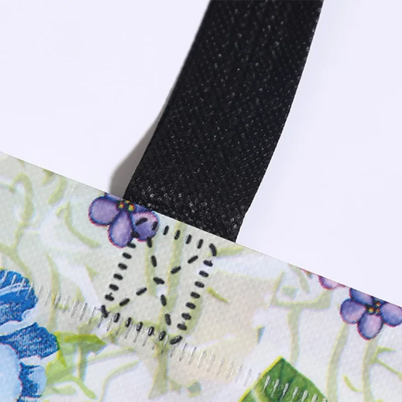 Fashion Laser Shopping Bag Foldable Dragonfly Flowers Eco Bag Large Reusable Storage Bag Tote Waterproof Fabric Non-woven 2