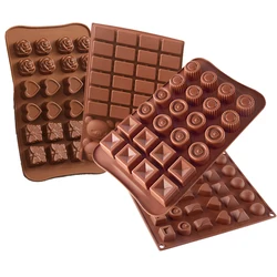 Chocolate Silicone Mold 3d Large Flower Bear Rose Square Muffin Bar Sphere Heart Shape Ice Candy Moulds Forms for Cake Pop