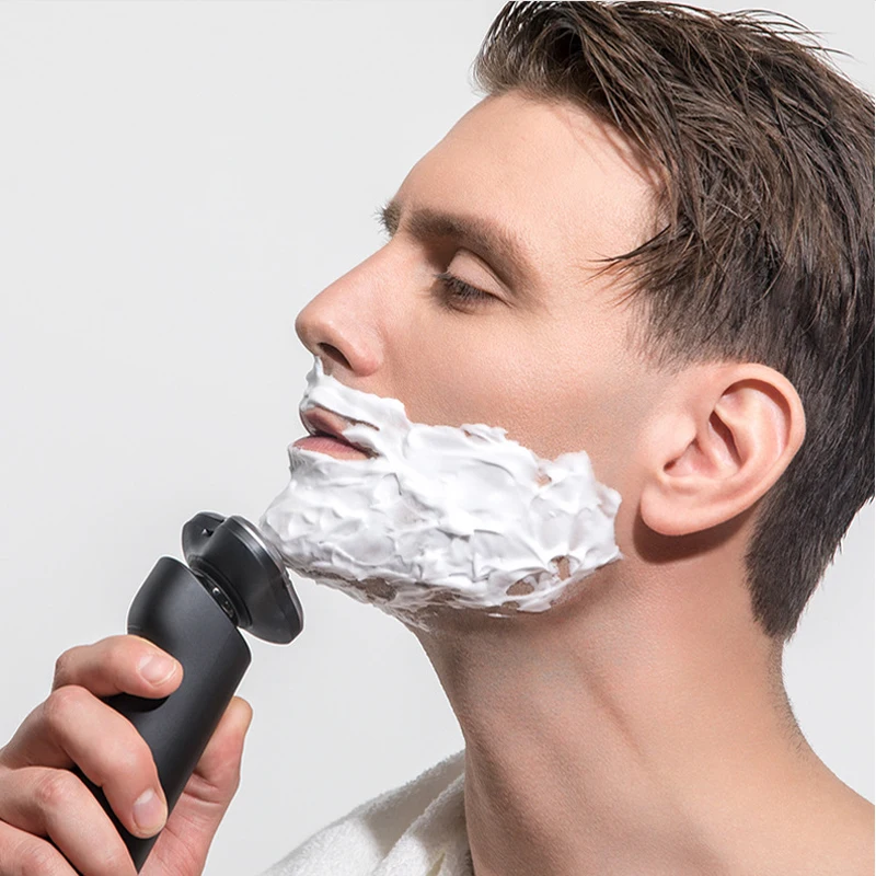 

Shaver Razor for Men Dry Wet Shaving Machine Beard Trimmer Rechargeable Main-Sub Dual Blade Turbo + Mode
