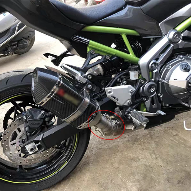 Motorcycle Exhaust Muffler Modified Connection Middle Tube Link Pipe Slip On (9)