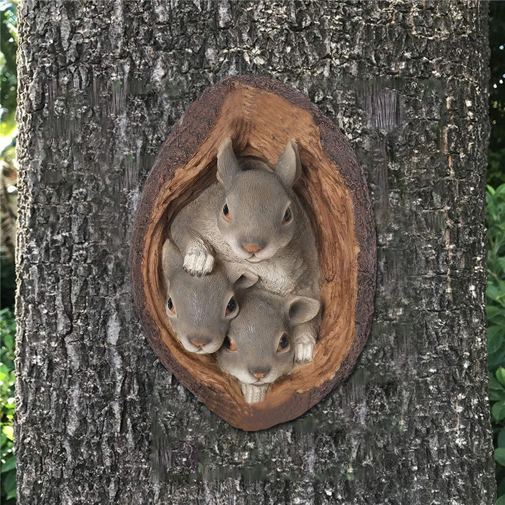 Squirrel Garden Resin Statue Gift Outdoor Courtyard Accessories Home