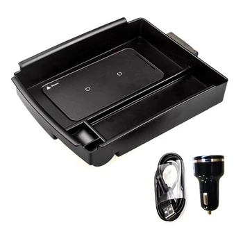 

for Tesla Model X and S 2016-2019 Wireless Phone Charger Center Console Organizer and Fast Charging Charger Armrest Box Storage