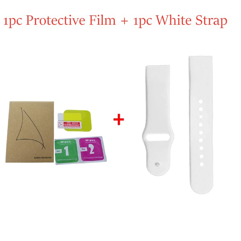 Silicone Strap For Y68 Smart Watch Wrist D20pro Bracelet TPU Clear Hydrogel Protective Film D20 Strap Replacement Accessories 