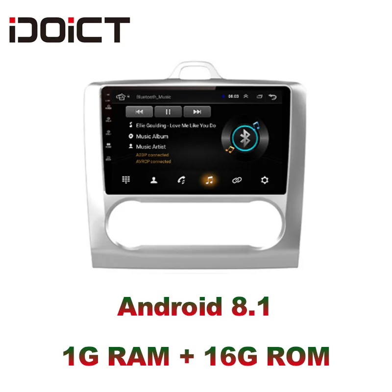 IDOICT Android 8 1 автомобильный DVD плеер GPS навигация Мультимедиа для Ford Focus радио 2005 2011