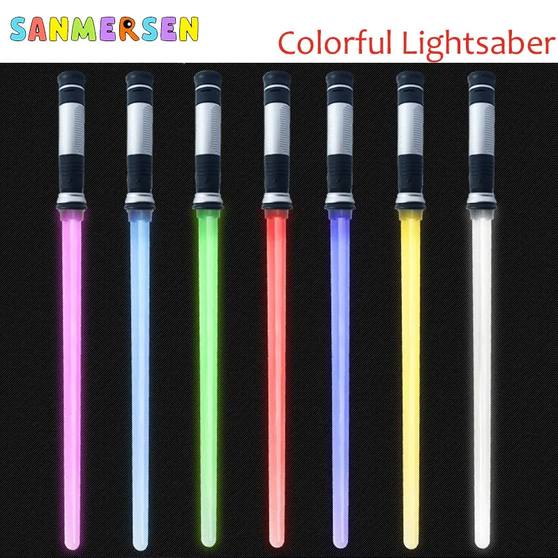 

2PCS Lightsaber Toys for Children Boys Saber Luminous Jedi Sabre Laser Sword Light UP LED Flashing Lightstick Glow IN The Dark