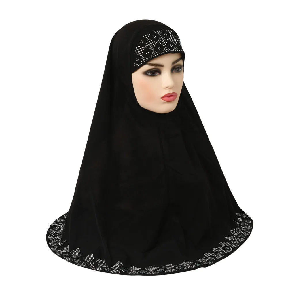 

One Piece Amira Large Overheand Hijab Khimar Pull On Ready Made Instant Scarf Women Muslim Niqab Prayer Burqa Ramadan Full Cover