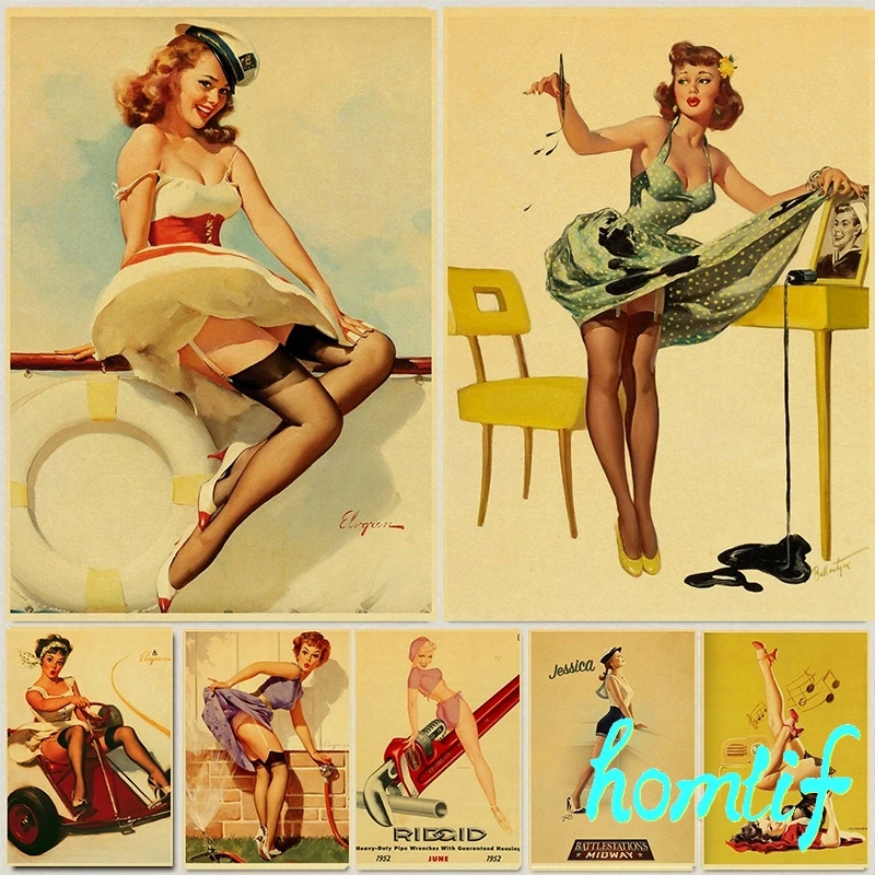 

Full Square/Round Drill Diamond Painting Sexy Lady American Pin up Art 5D Diamond Embroidery Cross Stitch New year decoration