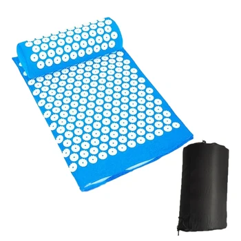 

Acupressure Massage Mat With Pillow For Stress/Pain/Tension Relief Body Relax Massage Acupressure Mat Yoga Sit Lying Mats Cut