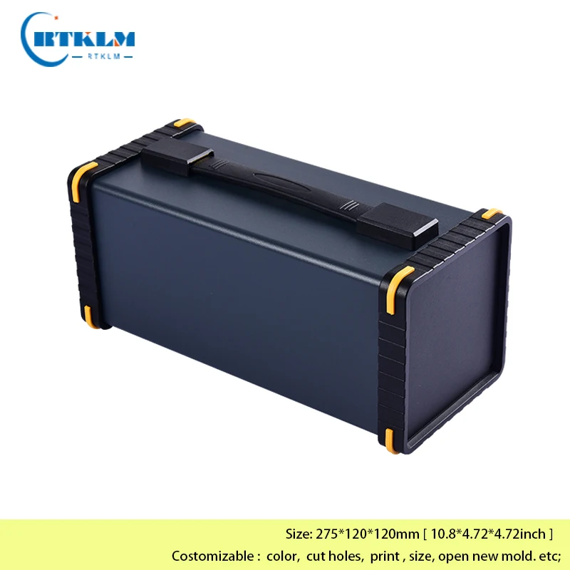 

Aluminum electron enclosure portable instrument case DIY power supply box diy project box electronic junction box 275*120*120mm