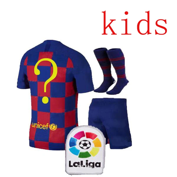 19, 20, Детский комплект, Barcaed Jersey soccer La Liga, детский костюм+ носки, SUAREZ COUTINHO ARTHUR DE LIGT DE JONG barelonaea, Детская футболка - Цвет: kids