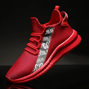 Hot New Men Sneakers White Mesh Breathable Trainers Light Running Shoes Comfortable Sports Men Shoes Big Size 39-46 ping