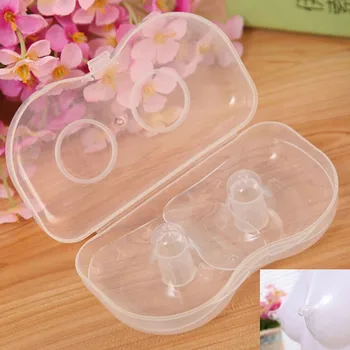 

2 Pcs Box Silicone Nipple Protector Diameter 5.5cm Feeding Mothers Nipple Shields Protection Cover Mother Milk Silicone Nipple