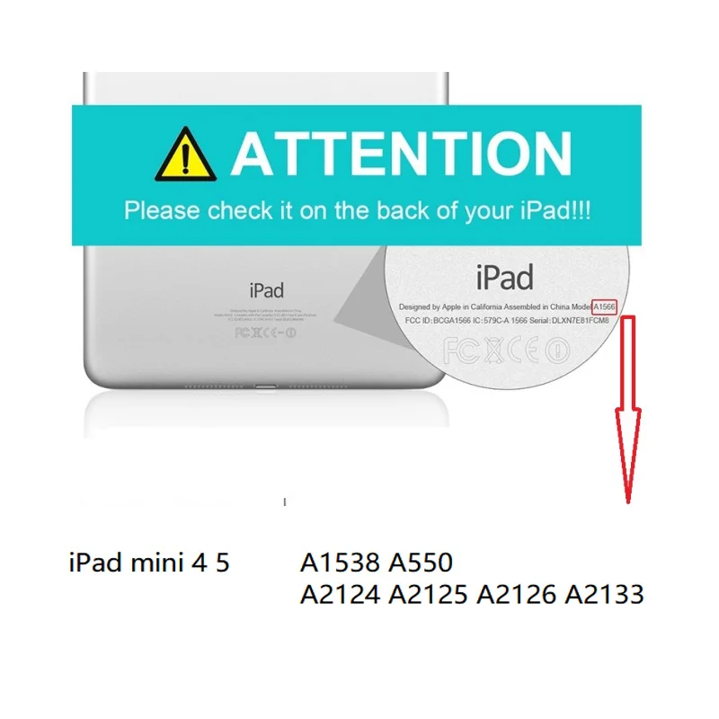 Teclado sem Fio com Teclado para Ipad Abs Tampa para Ipad Mini Mini A1538 A2124 Case de - Imagem 6