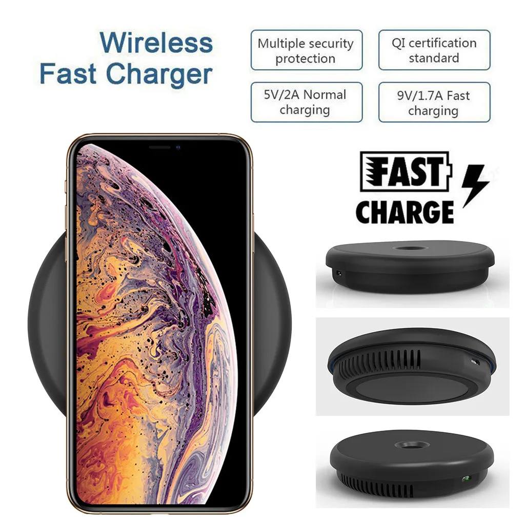 Ouhaobin Беспроводное зарядное устройство для iPhone для samsung 10 Вт QI Беспроводное зарядное устройство Съемный кронштейн Быстрая зарядка для телефона